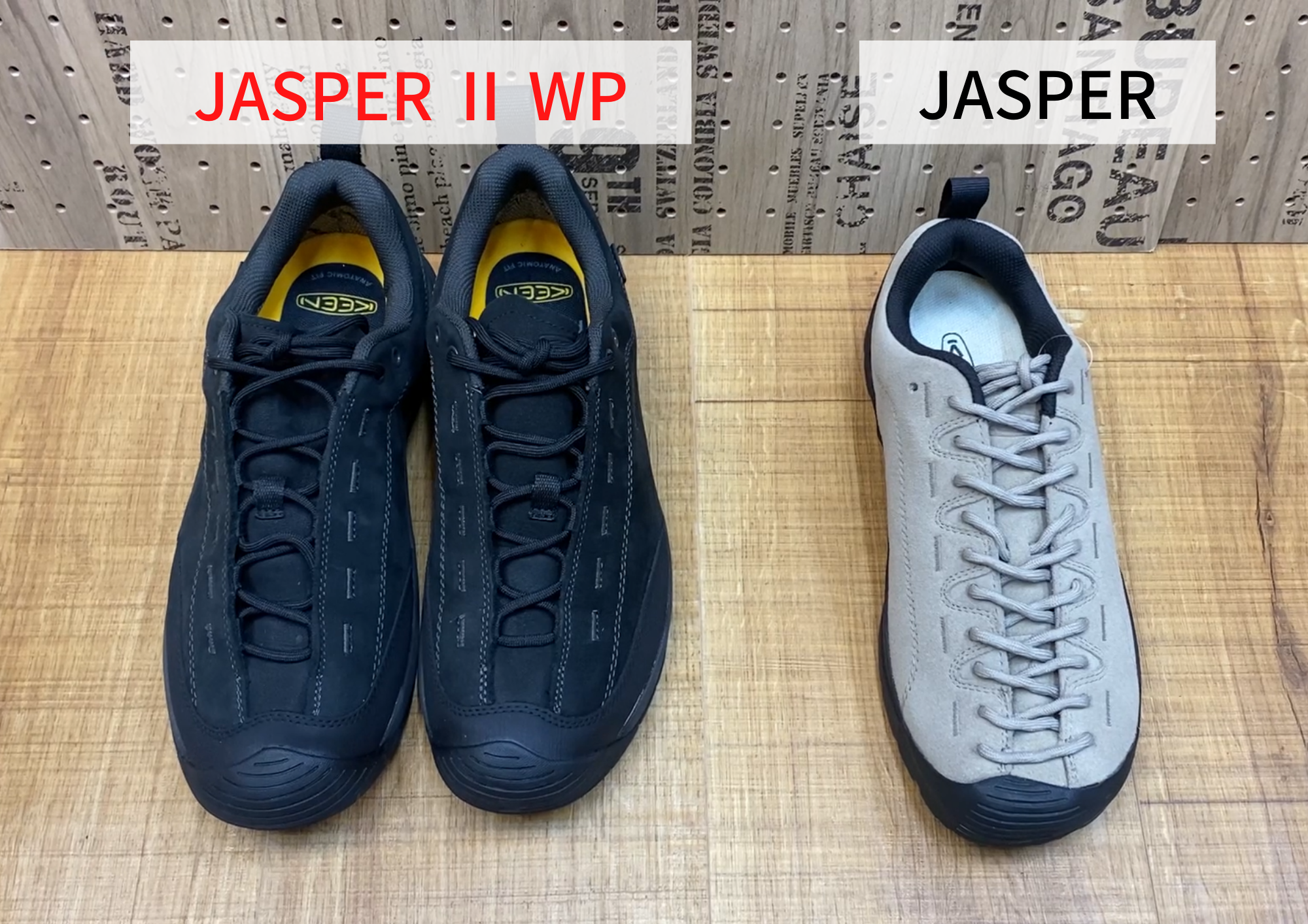 新品未使用】KEEN JASPER BLACK 24.5(23.5) - 登山用品