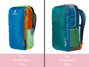 コトパクシ Batacシリーズ 日常使いに便利な超軽量バックパック 16Lと24Lの2サイズ展開