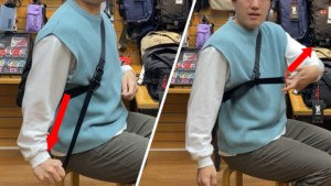 ショルダーストラップ調節画像