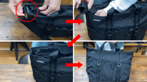 CHROME GROCERY TOTE MSNGR 2ウェイ仕様 やり方