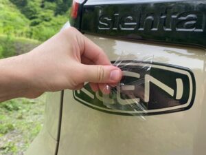 キーン　ロゴステッカー　貼り付け方法