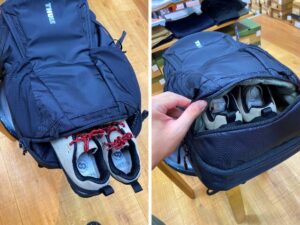 THULE ENROUTE 30L下の部分の靴入れポケット