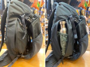 スーリー ランドマーク60L　収納可能なサイドポケット