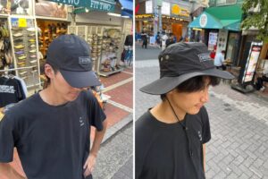 黒色で冷感機能付き、涼しいCHROME LIMESTONE帽子