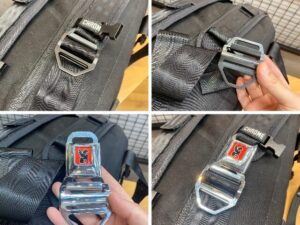 クローム バラージダッフル シートベルトバックルに付け替え可能