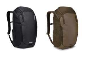 THULE Chasm Backpack 26L in Black and Dark Khaki