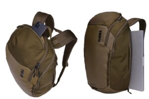 THULE Chasm Backpack 26L padded laptop sleeve with easy-access zippers.