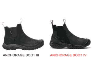 KEEN ANCHORAGE BOOT 過去モデルとの比較画像