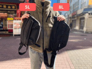 chrome bot flap sling サイズ比較