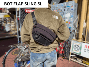 chrome bot flap sling 5l 着用画像