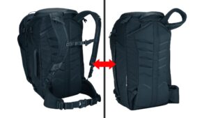スーリー　ランドマーク60L　ショルダーストラップやウエストストラップは収納可能