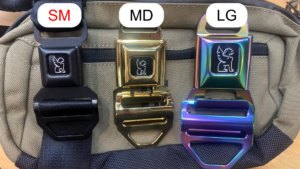 chrome micro kadet sling シートベルトバックル比較画像