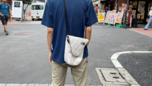 ノースフェイス　ジオフェイスミニショルダー　着用画像