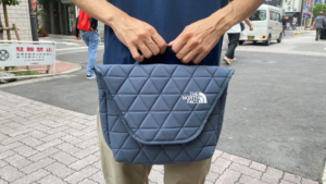 northface 持ち手付きでハンドバッグとしても使用可能